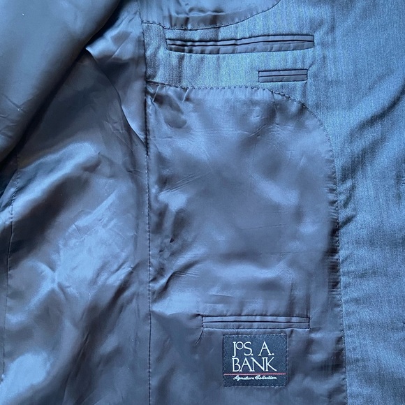 Gray Herringbone Blazer by Jos.A.Bank - Picture 5 of 6